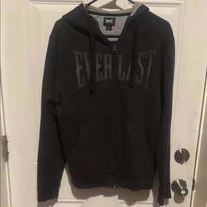 Everlast •Charcoal• Zip-Up Hoodie• black size Small Men’s •